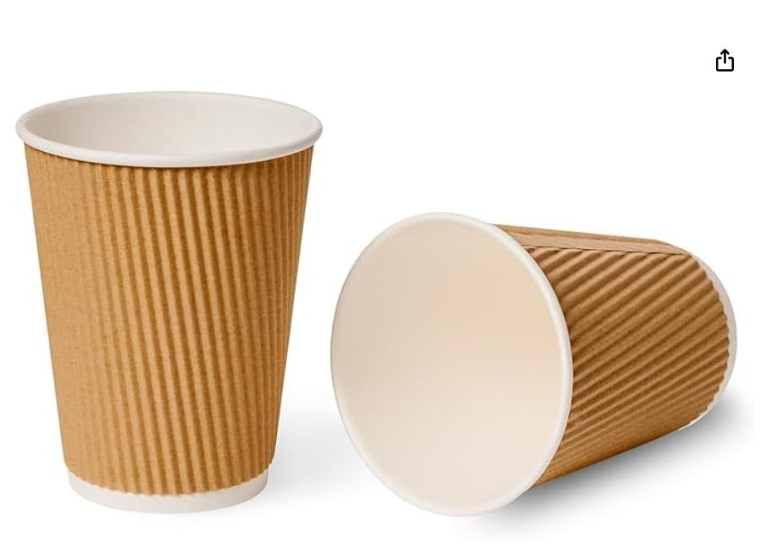 10oz Kraft paper cups by Silverstar Packaging, showing durable, eco-friendly brown paper cups with rolled rims and classic design.