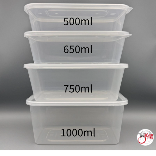 1000ml Heavy Duty Microwave Container + Lids